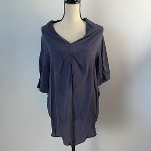 Millau Silk top size Small navy blue